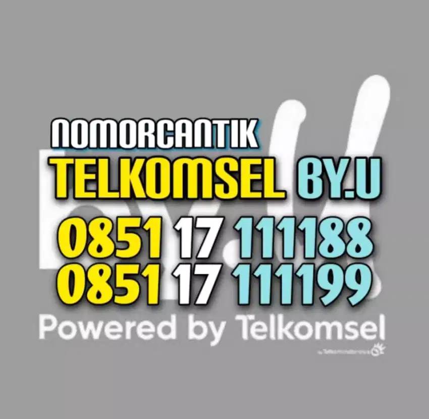 (bisa COD) Nomor Cantik Kartu TELKOMSEL by.U byU HOKI 1111 #88 99