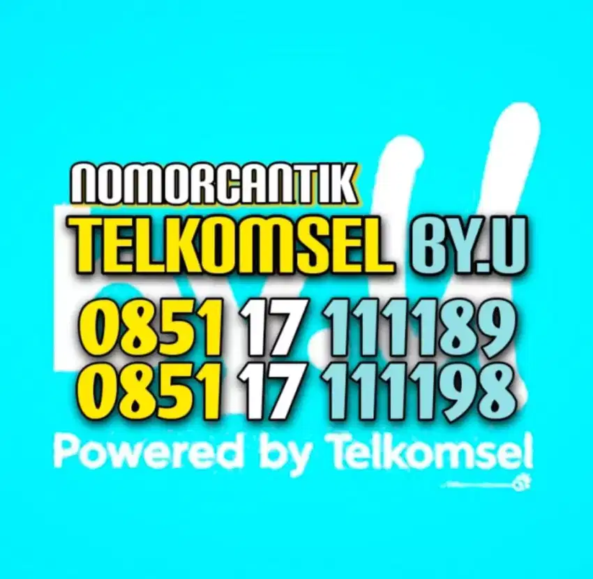 (bisa COD) Nomor Cantik Kartu TELKOMSEL by.U byU HOKI 1111 #89 98