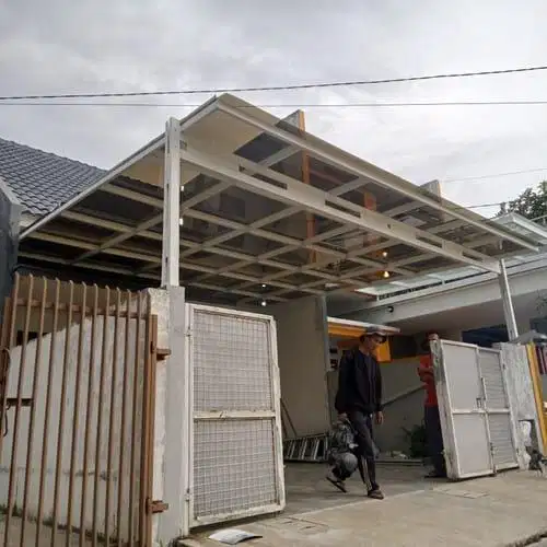 kanovi carport minimalsi teras mewah atap transparan solarflatt