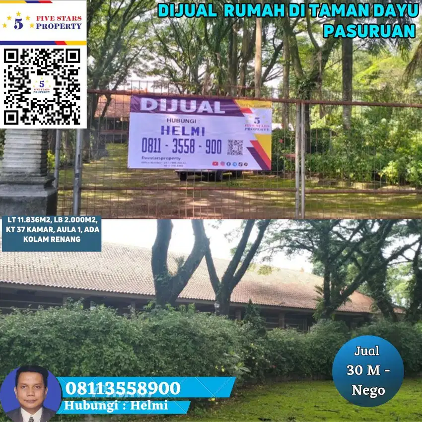 Dijual Villa Taman Dayu, Pasuruan, Jawa Timur