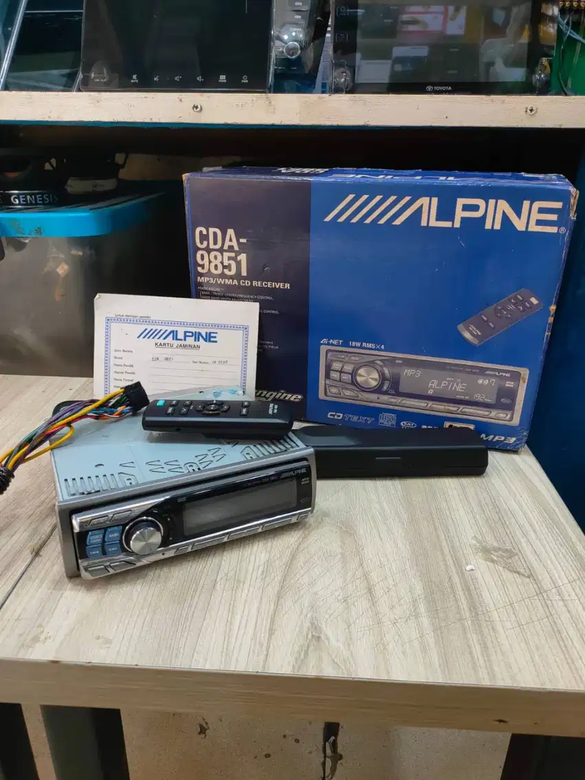 Head unit single din - 1din Alpine CDA 9851