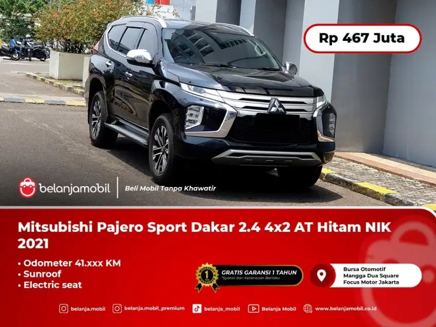 [ SUNROOF ] Mitsubishi Pajero Sport Dakar 2.4 4x2 AT Hitam 2021/2022