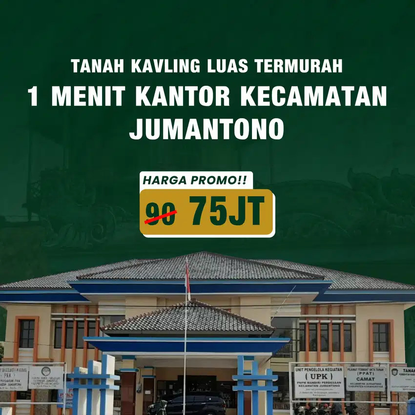 PROMO KAVLING LUAS TERMURAH JUMANTONO