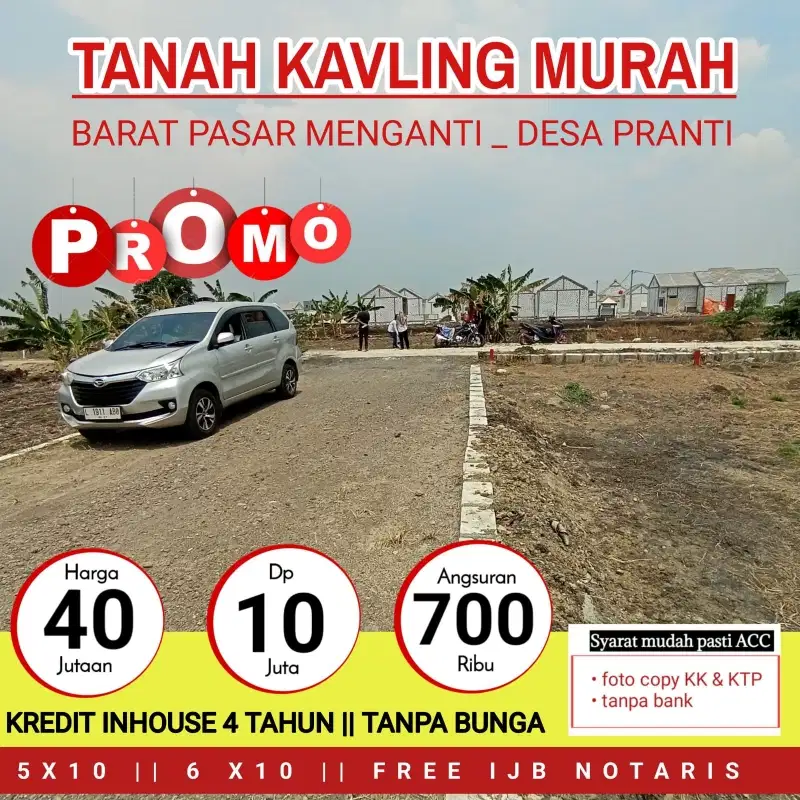 TANAH KAVLING MURAH BERLOKASI MENGANTI