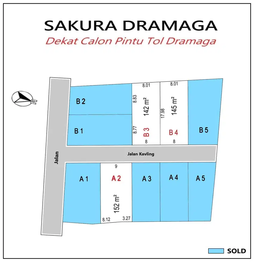 Jual Tanah Kavling Dramaga Bogor, Dekat Terminal Bubulak. Cicil 12x