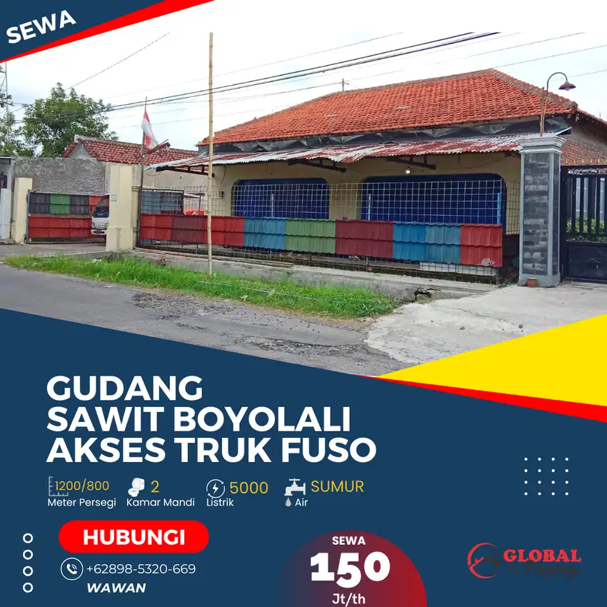 Gudang Sawit Boyolali Akses Truk Fuso