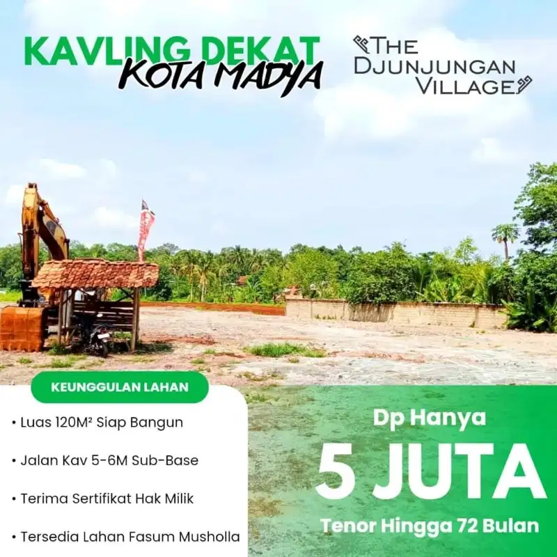 kavling dekat kemiling bandar lampung dp hanya 5juta