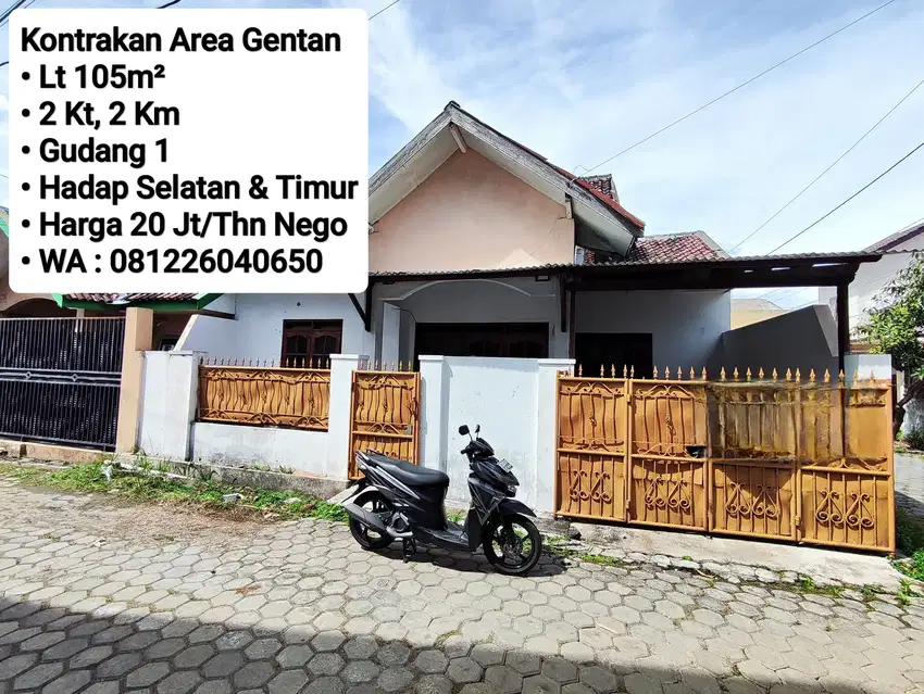 Kontrakan Area Gentan Dekat Laweyan, Purwosari, Solo Baru