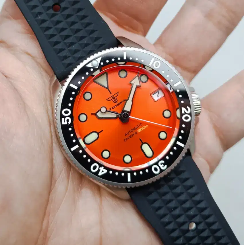 Tandorio Orange Mini SKX Mesin Seiko NH35