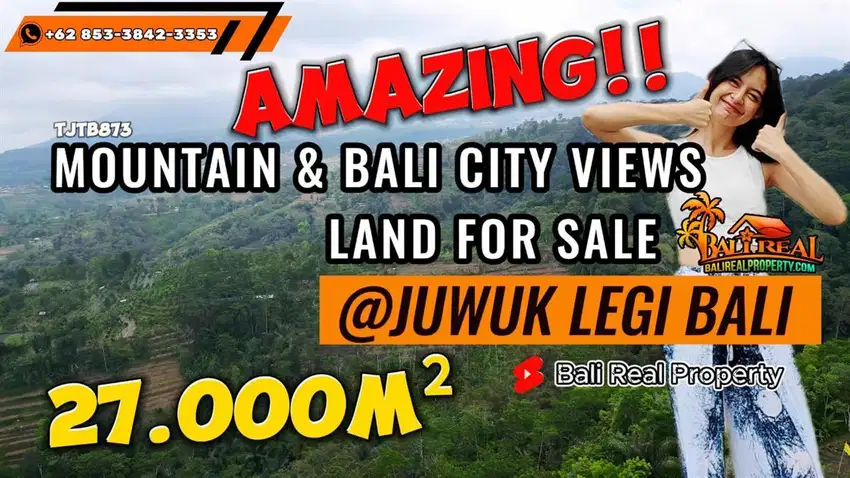 27,000 m2 Dijual Murah dekat Obyek Wisata Kebun Raya Bedugul