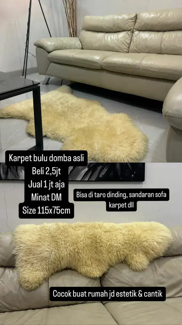 Karpet bulu domba asli