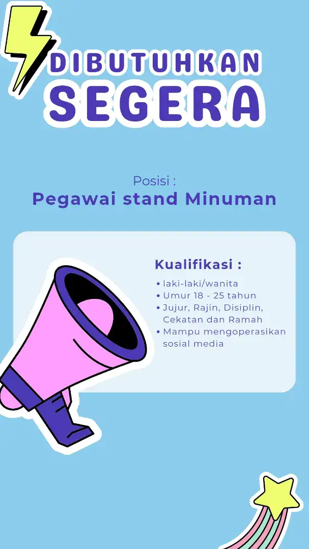 Pegawai Jaga Stand Minuman