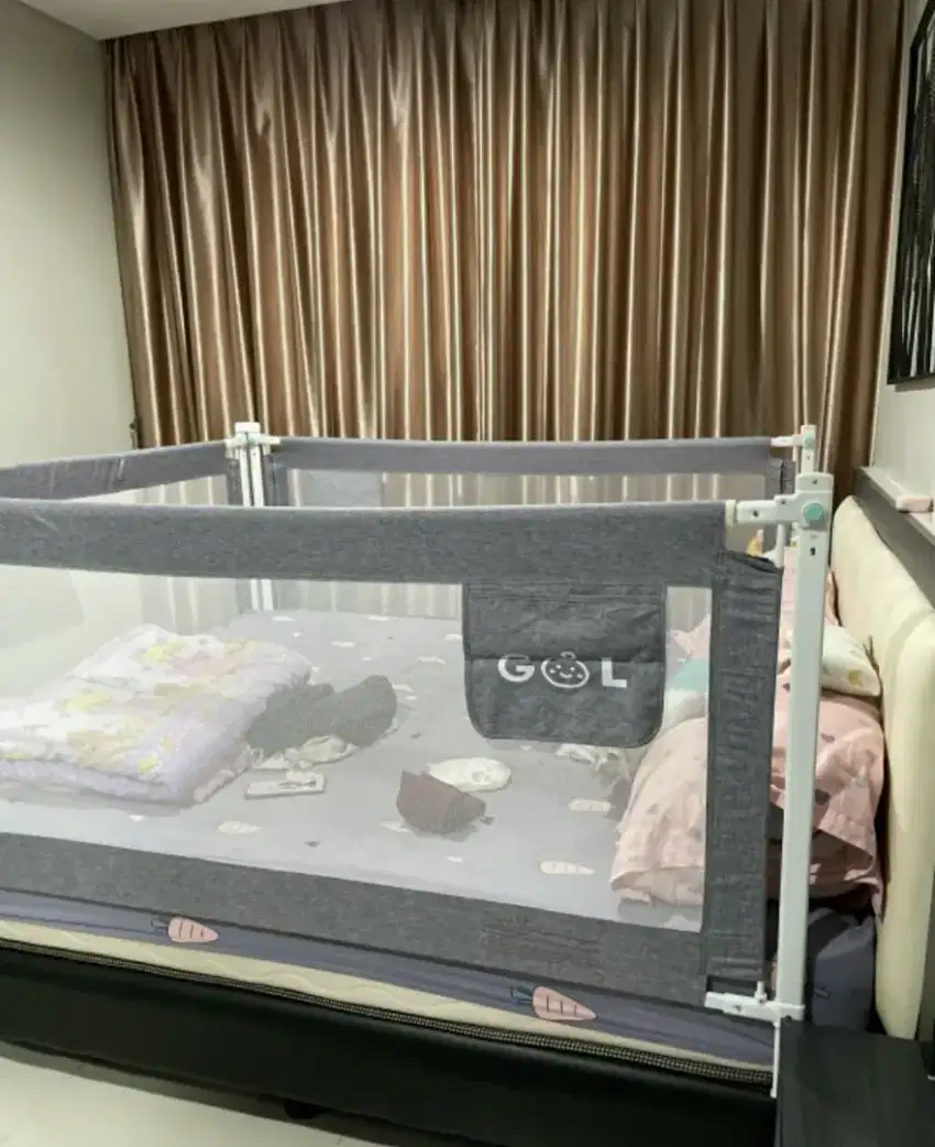 Baby Rail Bed Pengaman Pembatas Pagar Kasur Anak Bayi 180 cm 200 cm