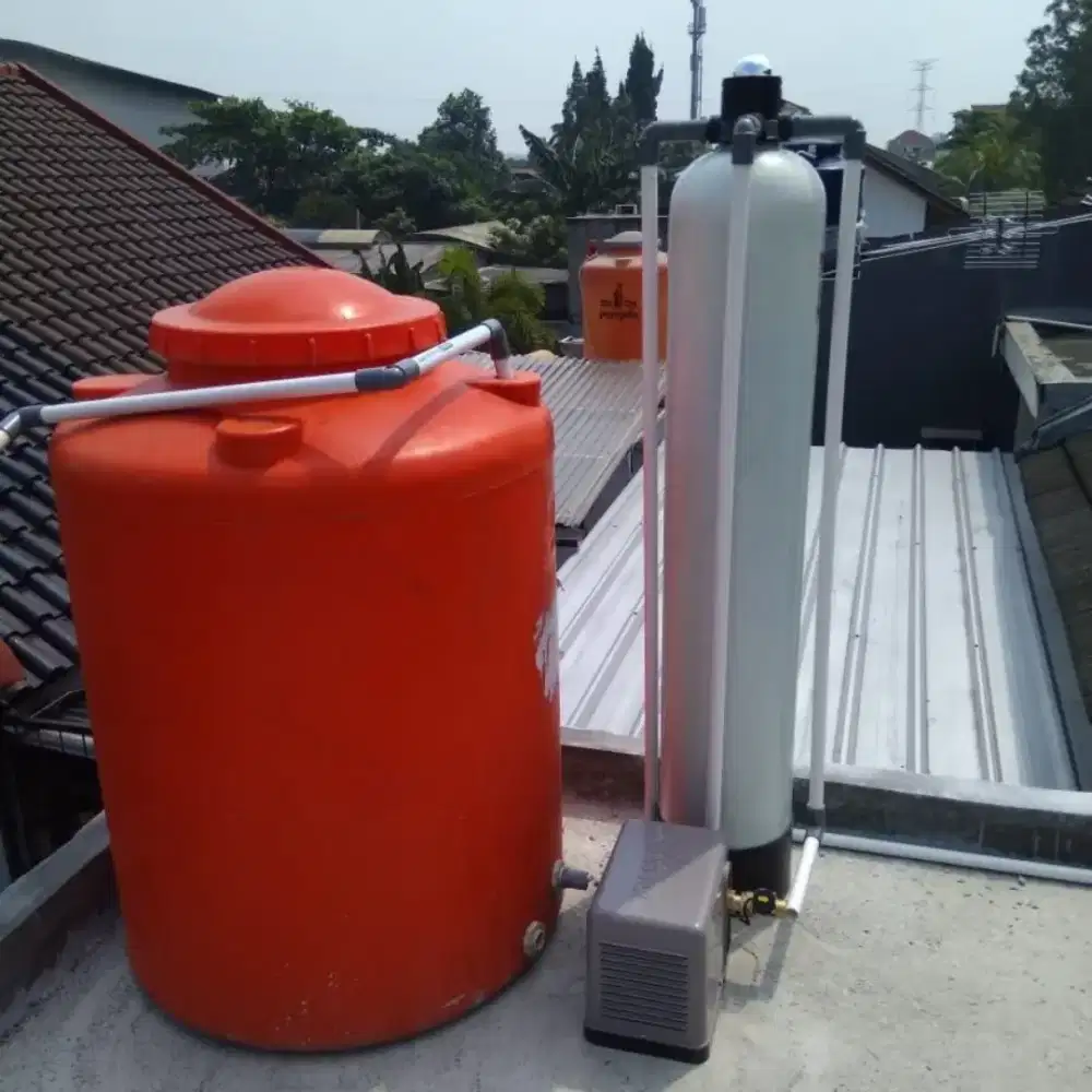 ganti isi media filter (bonus cuci toren)