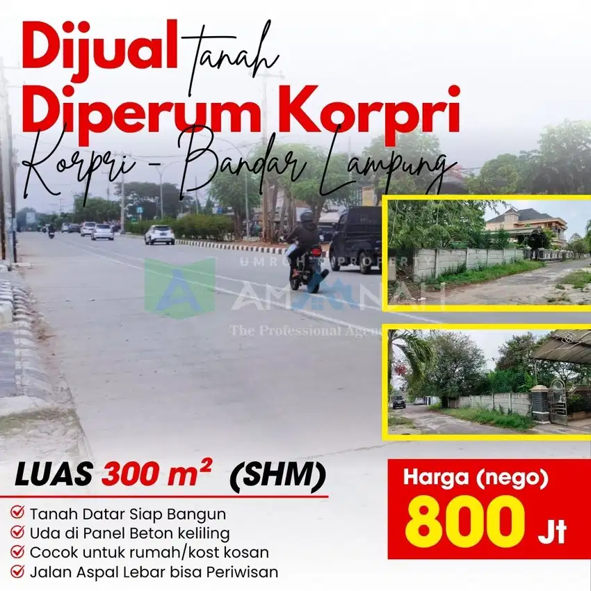 DIJUAL CEPAT TANAH DIPERUM KORPRI