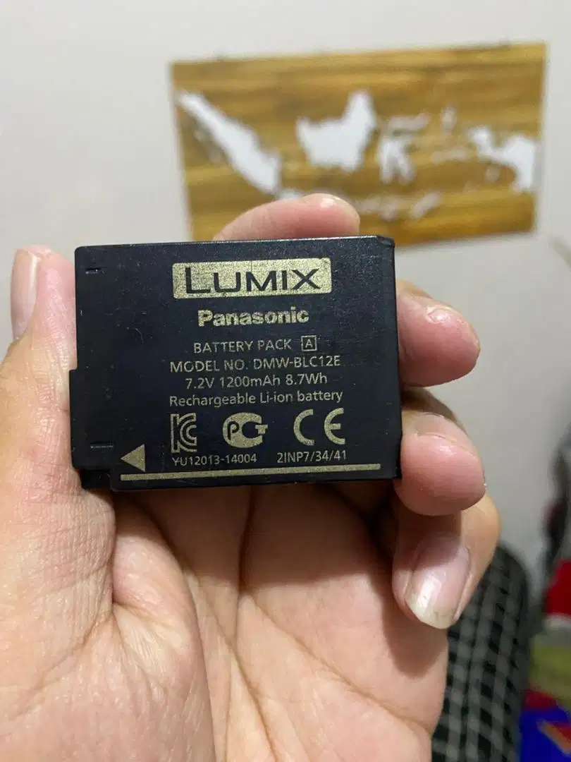 Baterai Panasonic Lumix DMW-BLC12E original untuk lumix G85, G80, GX8