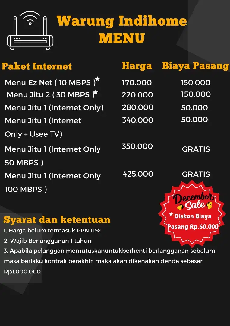 Layanan pemasangan internet indihome dan keluhan gangguan