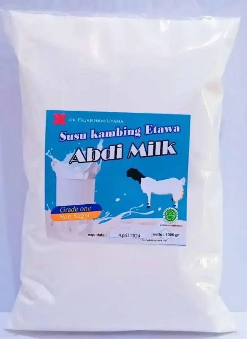 Susu Kambing Etawa  Bubuk. Non Sugar Dan Original Grade 1.