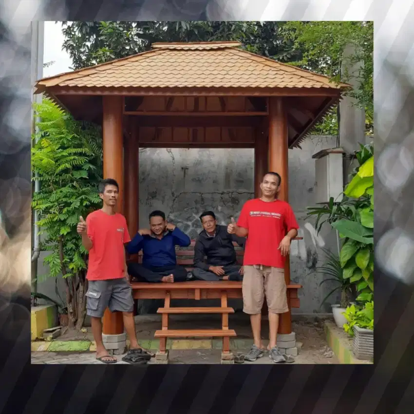 Gazebo kelapa / gazebo taman / ahli gazebo / jawa gazebo