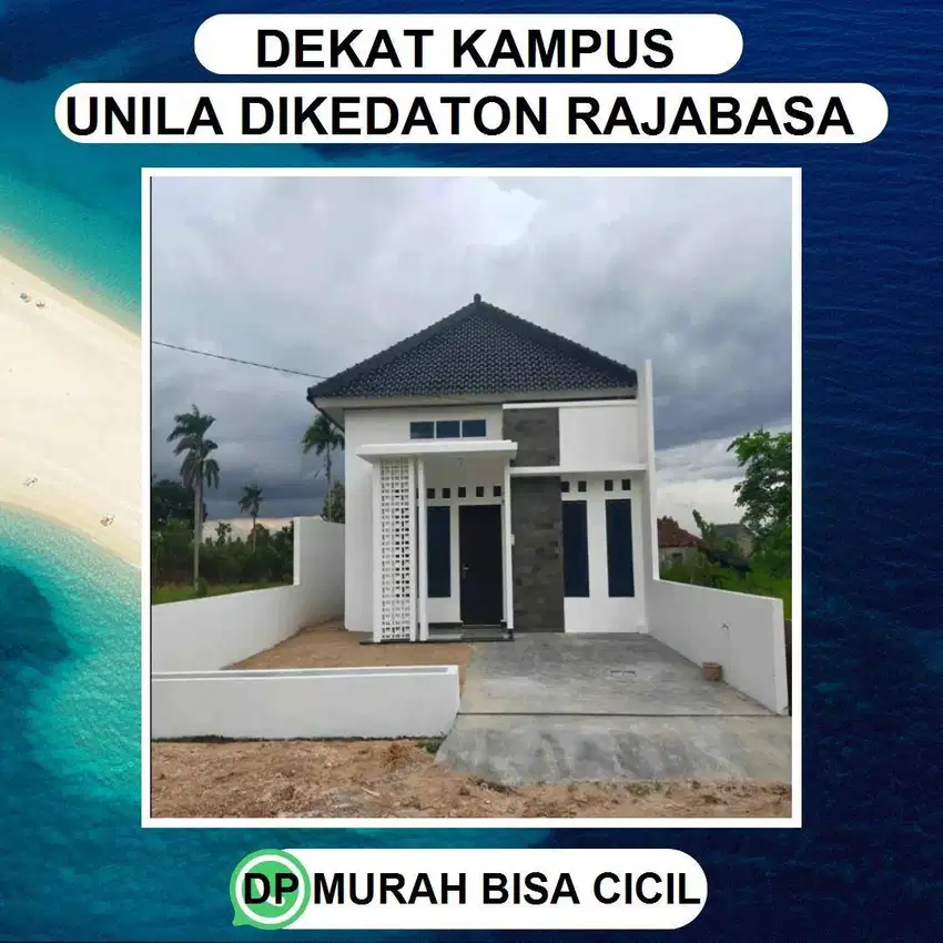 RUMAH DEDKAT KAMPUS UNILA DAN KAVLINGAN NYA DIJUAL DP MURAH BISA CICIL