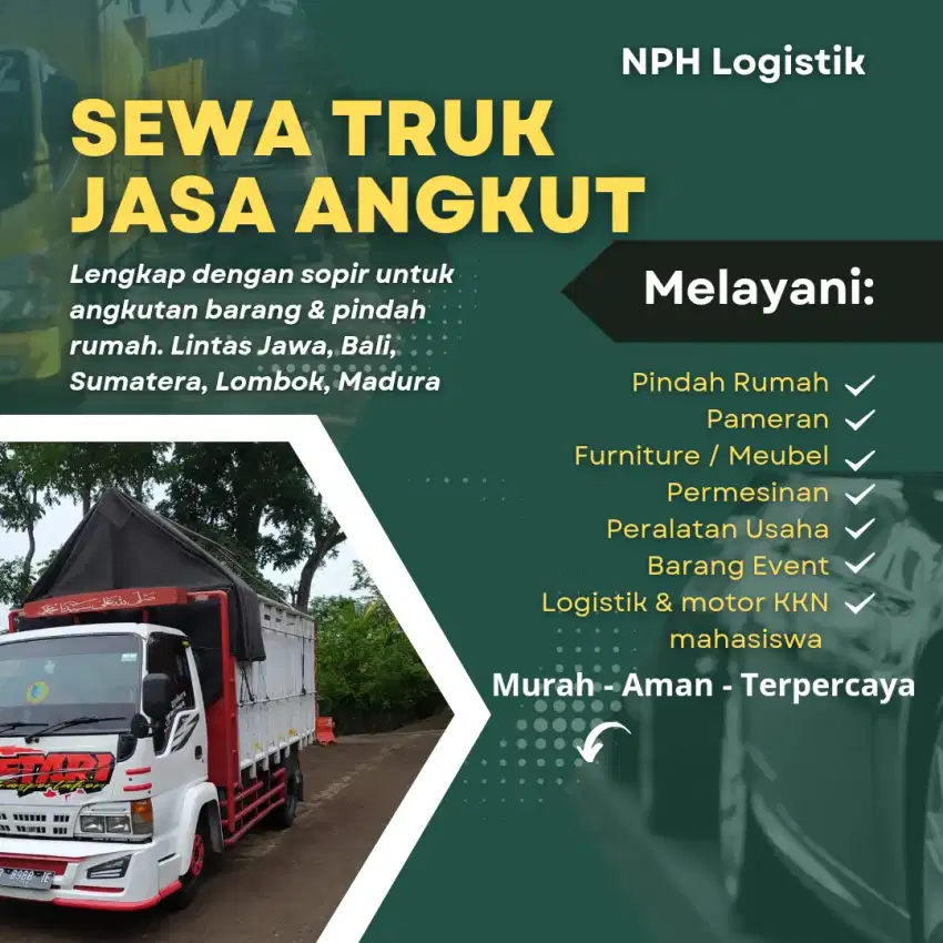 Jasa angkut sewa truk Tegal jasa pindah rumah Tegal