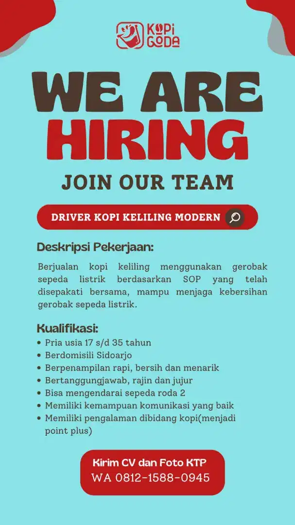 Lowongan Driver Kopi Keliling Modern