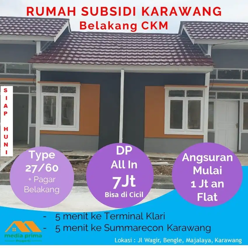 Rumah Subsidi Karawang dekat Summarecon Emerald