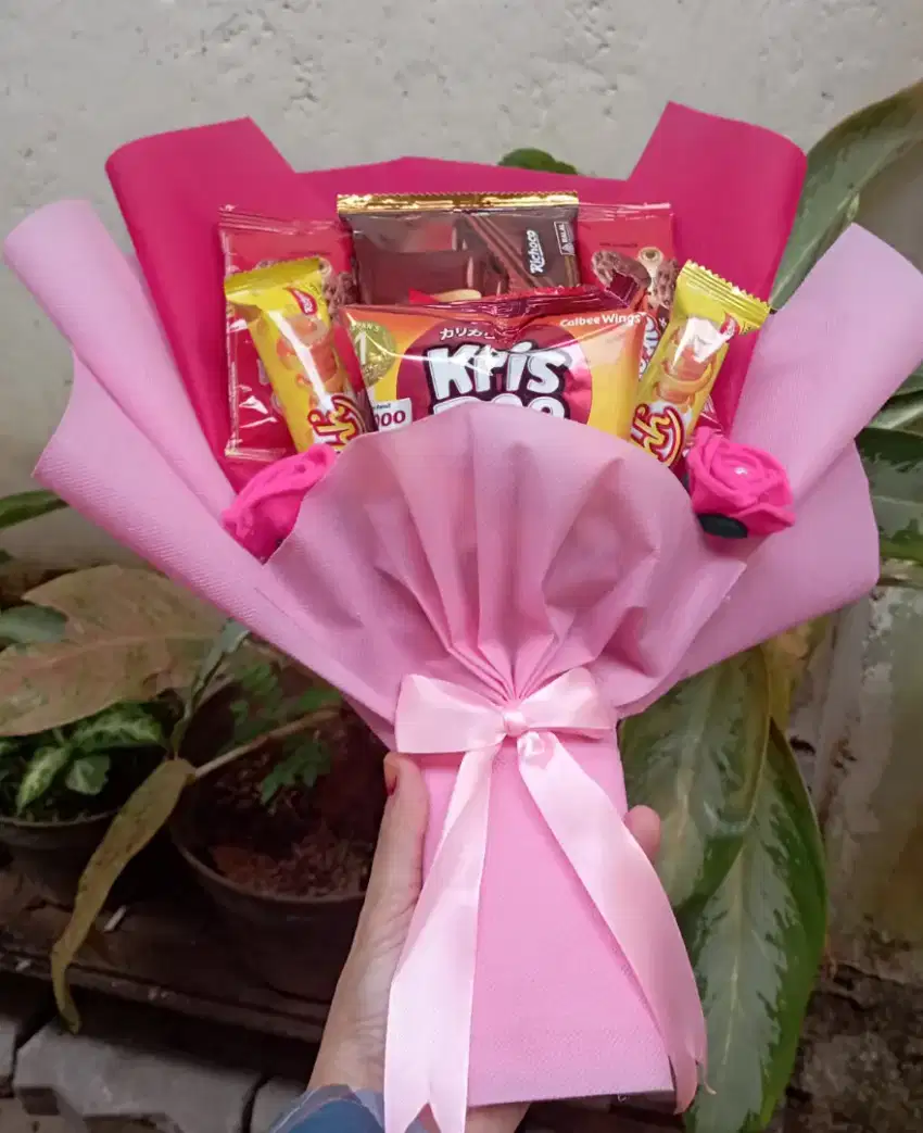 Buket snack & buket bunga