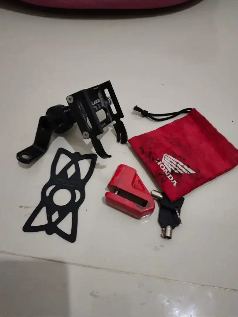 Holder GUB P30 & Gembok Cakram Asli Honda