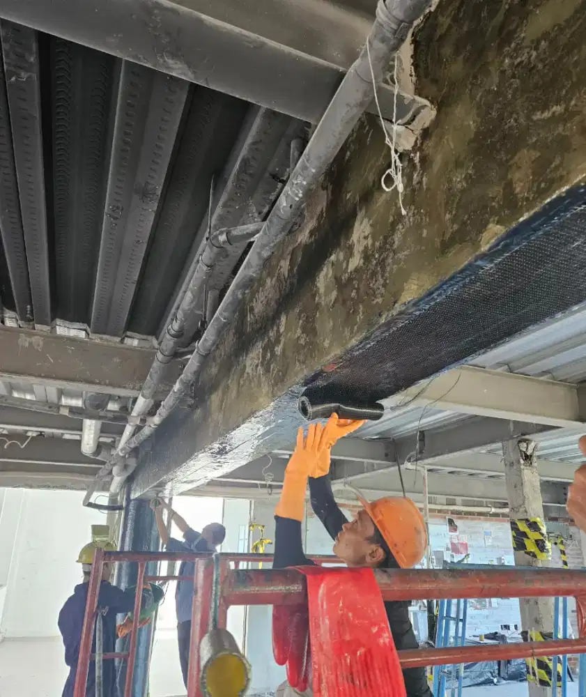 Spesialist Perkuatan Struktur Beton. Carbon FRP wrap, retrofit, CFRP