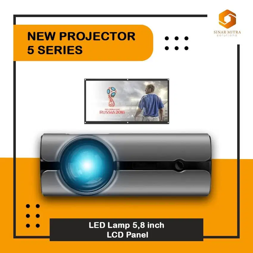 JUAL NEW PROJECTOR 5 SERIES LED LAMP 5,8 INCH LCD PANEL