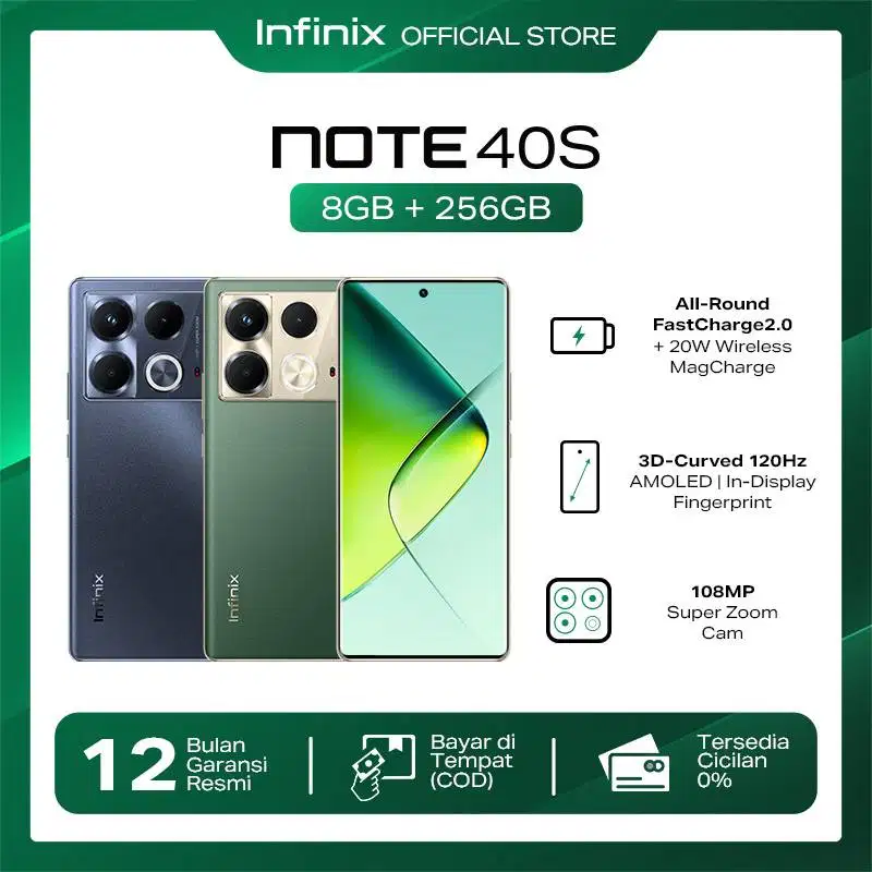 INFINIX NOTE 40S (8/256) NEW GARANSI RESMI NASIONAL