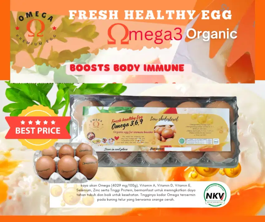 Telur omega 3 organic