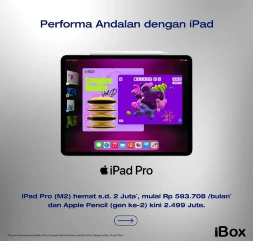 Credit iPad Pro Bunga Rendah mulai 0% bebas 1x angsuran