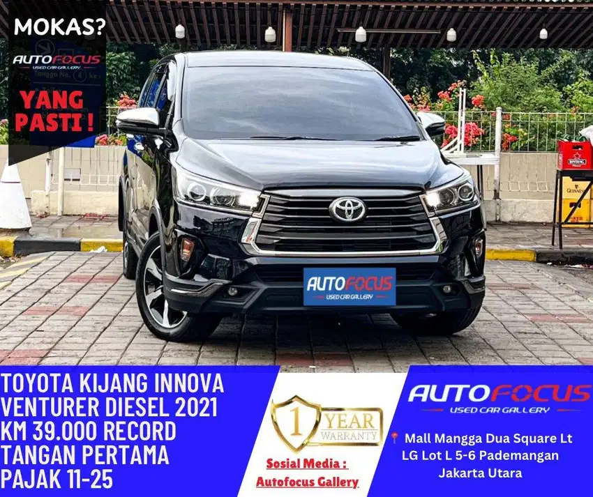 [Garansi1Th] Toyota Kijang Innova Venturer 2021 Diesel