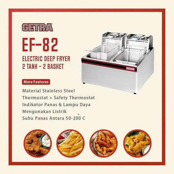 GETRA ELECTRIC DEEP FRYER EF-82 L MESIN PENGGORENG LISTRIK
