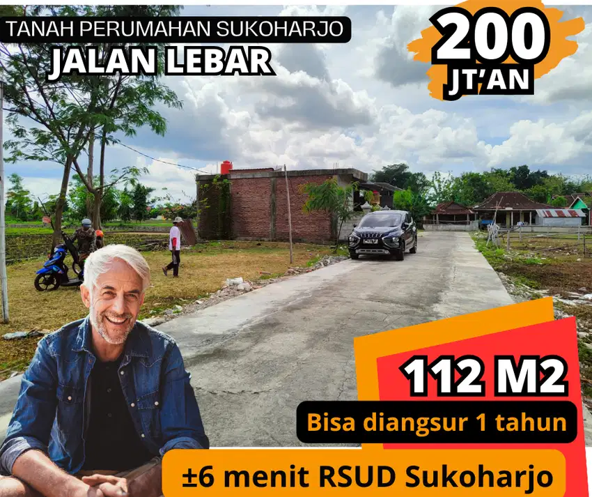 Tanah Kapling Bagus ±6 menit RSUD Sukoharjo