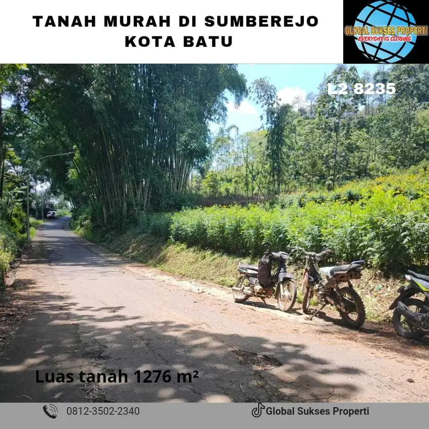 Tanah Murah Jual Rugi BU Cocok Utk Vila Wisata View Gunung Di Batu