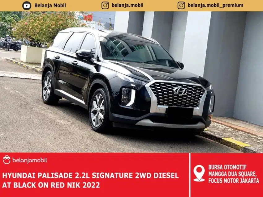 [ TERMURAH ] Hyundai Palisade 2.2L Signature 2WD AT Black 2022/2023