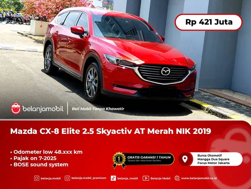 [BOSE] Mazda CX-8 CX8 CX 8 Elite 2.5 Skyactiv AT Merah NIK 2019/2020