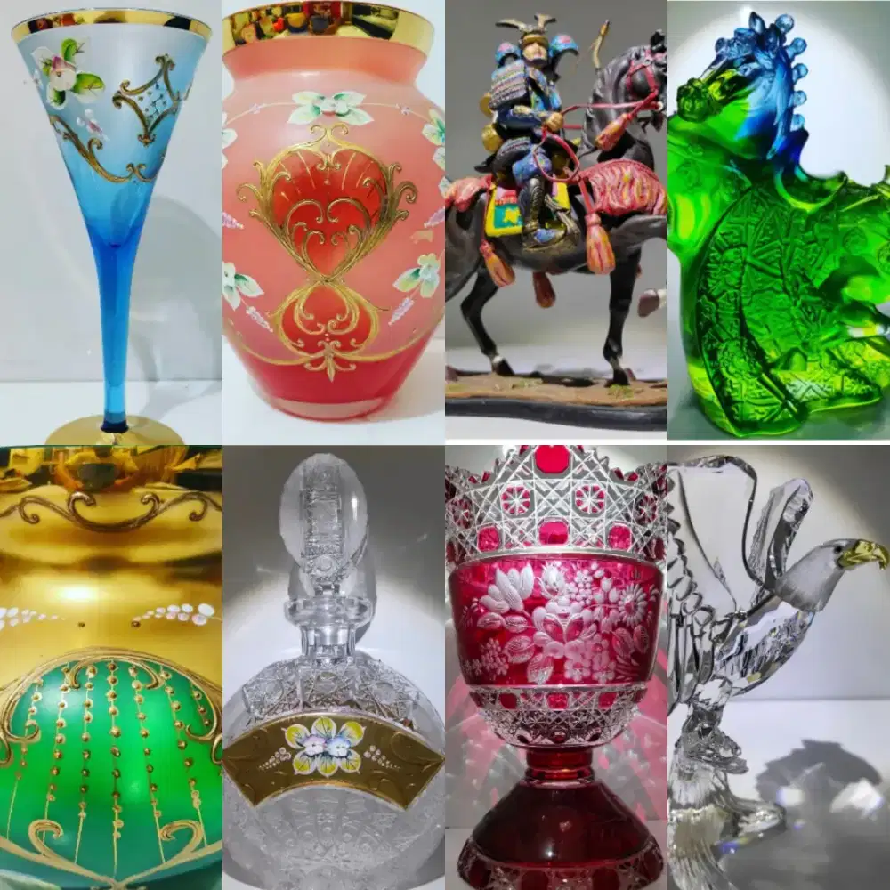 Beli pajangan kristal guci aksesoris peninggalan orang tua dulu