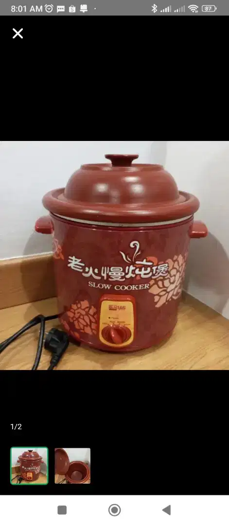 Slow cooker tanah liat 3.8 liter merk Yili panci mpasi bayi