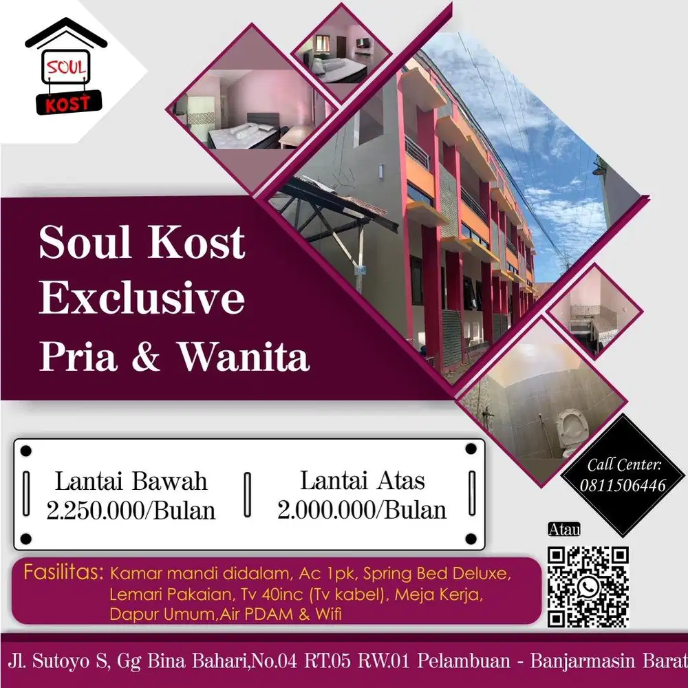 Kost Eksklusif Karyawan/ti - Banjarmasin