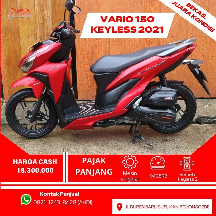 Vario 150 Keyless Thn 2021 Pajak Panjang No Kendala Siap Gass Jauhh