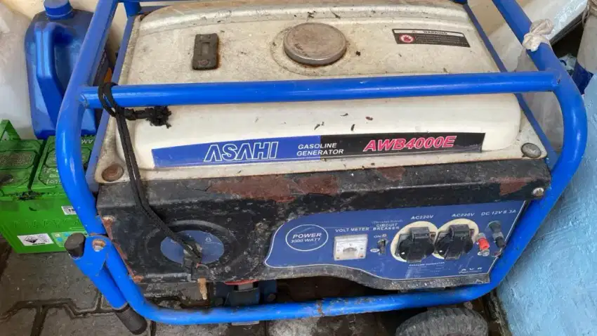 Genset Merk Asahi AWB 4000E output 3.000 watt