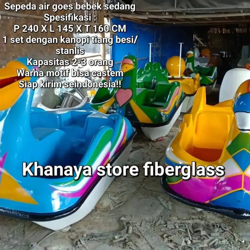 sepeda air goes bebekkan/perahu bebekan fiber/bebek goes/perahu wisata