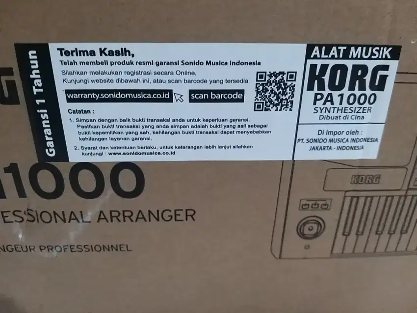 Korg pa1000 hdmi indonesian versi plus.baru garansi resmi.