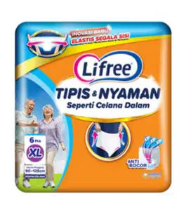 Lifree Tipis & Nyaman Popok Celana Dewasa XL 6 pcs