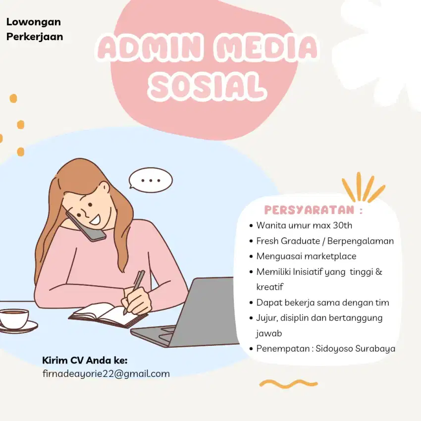 Lowongan admin sosial media