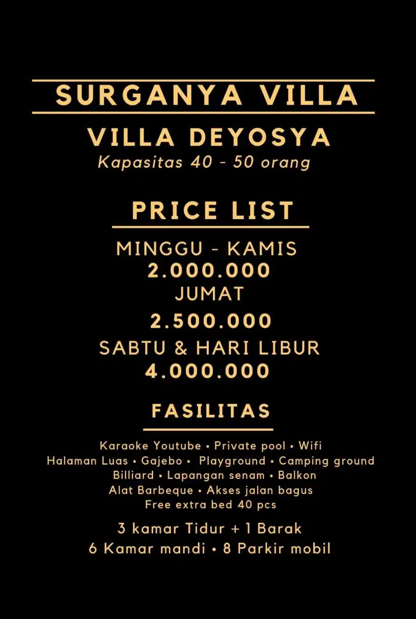 VILLA DEYOSYA basseller di cisarua puncak bogor dgn udara yg dingin